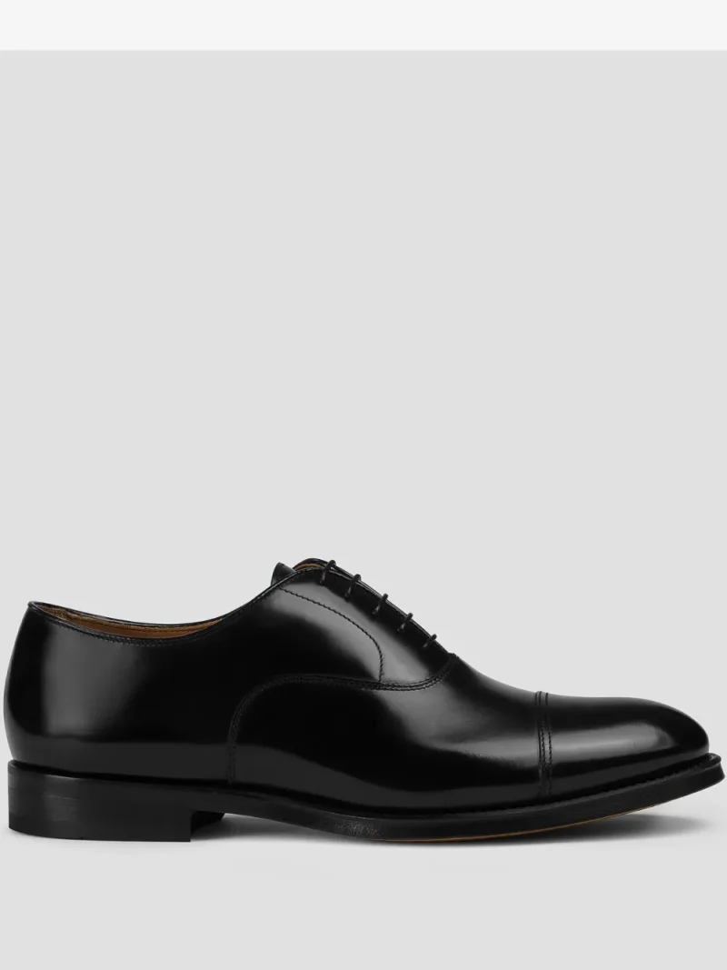 Pantofi Doucal's Leather Oxford negru