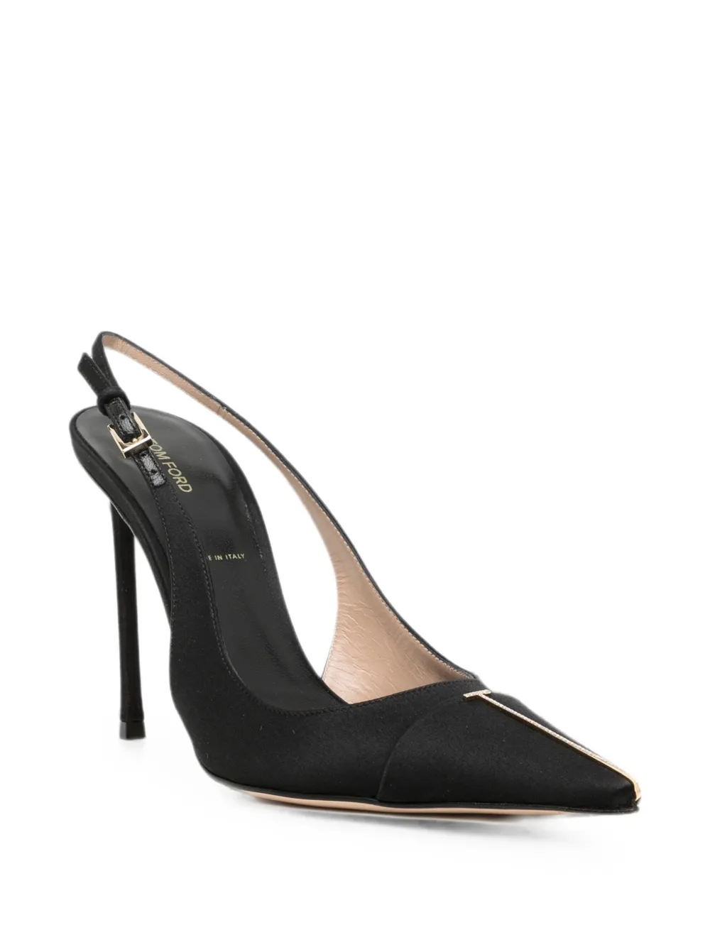 Pantofi Tom Ford Crystal-Embellished Slingback negru - imagine 3