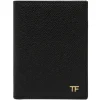 Portofel Tom Ford Small Grain Leather Folding negru