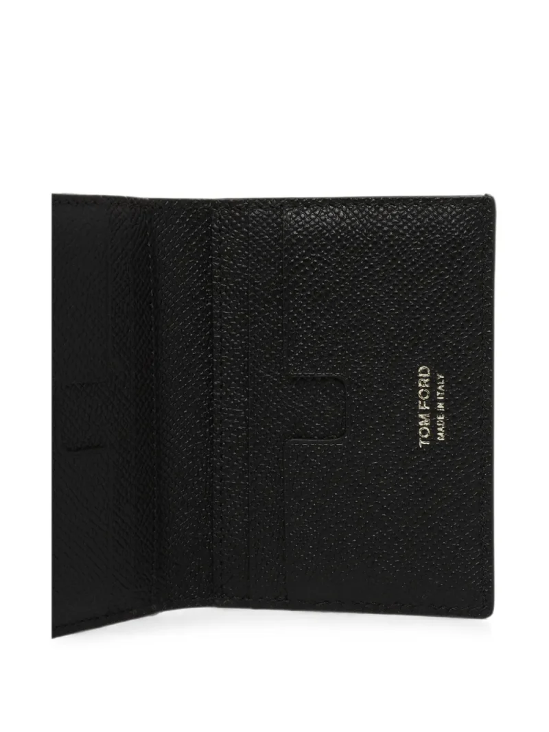 Portofel Tom Ford Small Grain Leather Folding negru - imagine 3