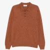 Pulover Gran Sasso Button-Down Polo portocaliu