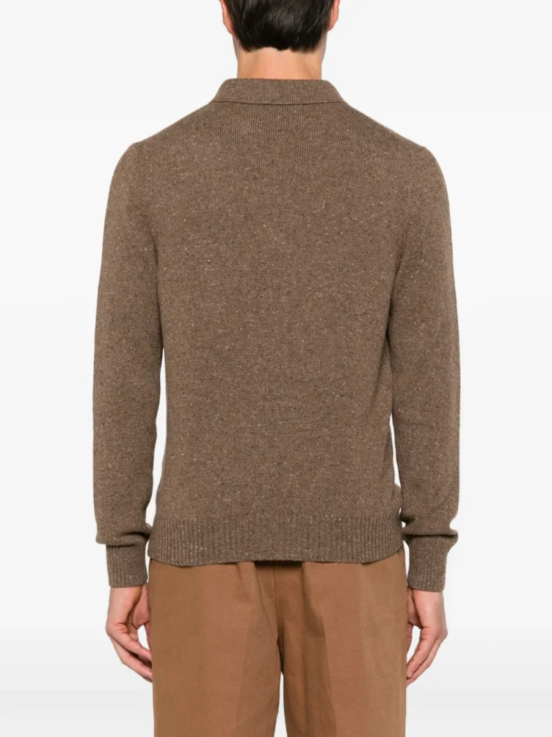 Alternative view of Pulover Gran Sasso Button Fastening maro