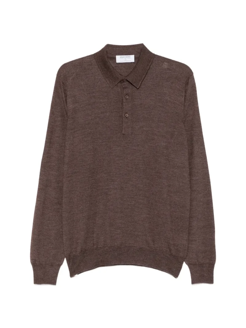 Pulover Gran Sasso Button-Fastening maro