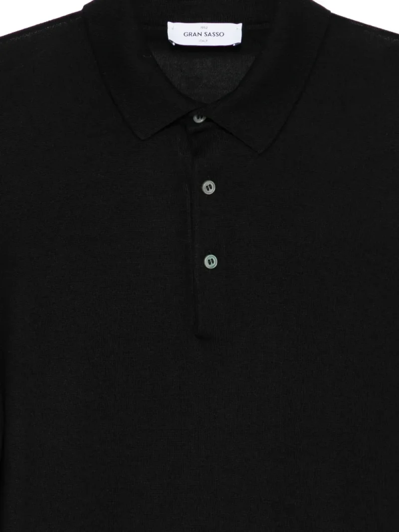 Pulover Gran Sasso Button-Fastening negru - imagine 3