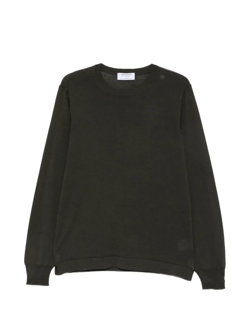Pulover Gran Sasso Crew-Neck Wool khaki