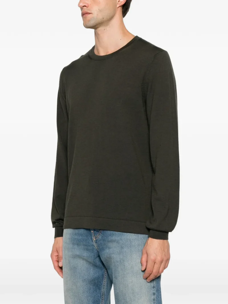 Pulover Gran Sasso Crew-Neck Wool khaki - imagine 3