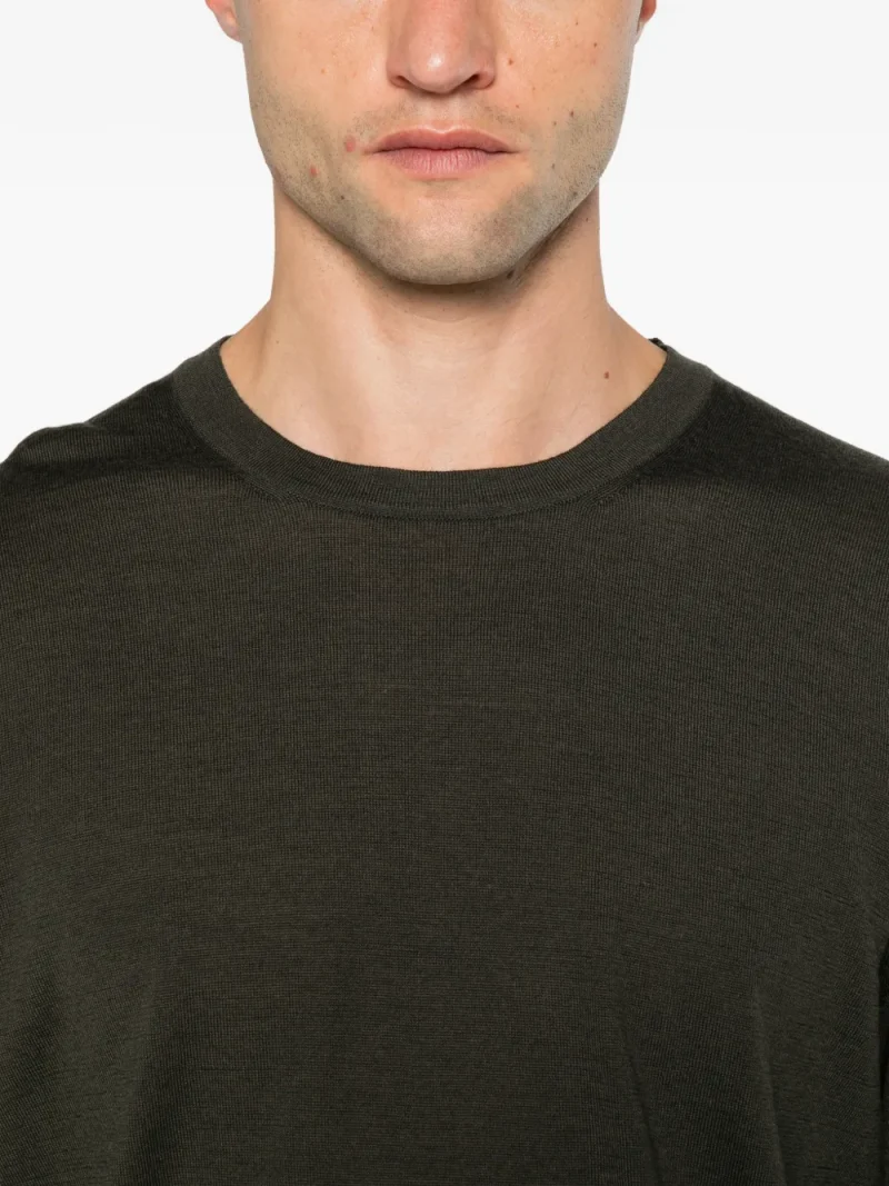 Pulover Gran Sasso Crew-Neck Wool khaki - imagine 5