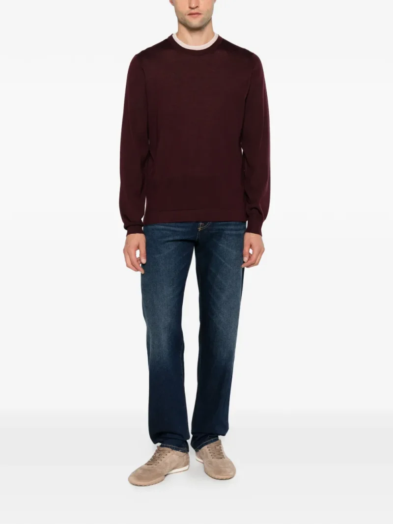 Pulover Gran Sasso Crew-Neck Wool visiniu - imagine 4
