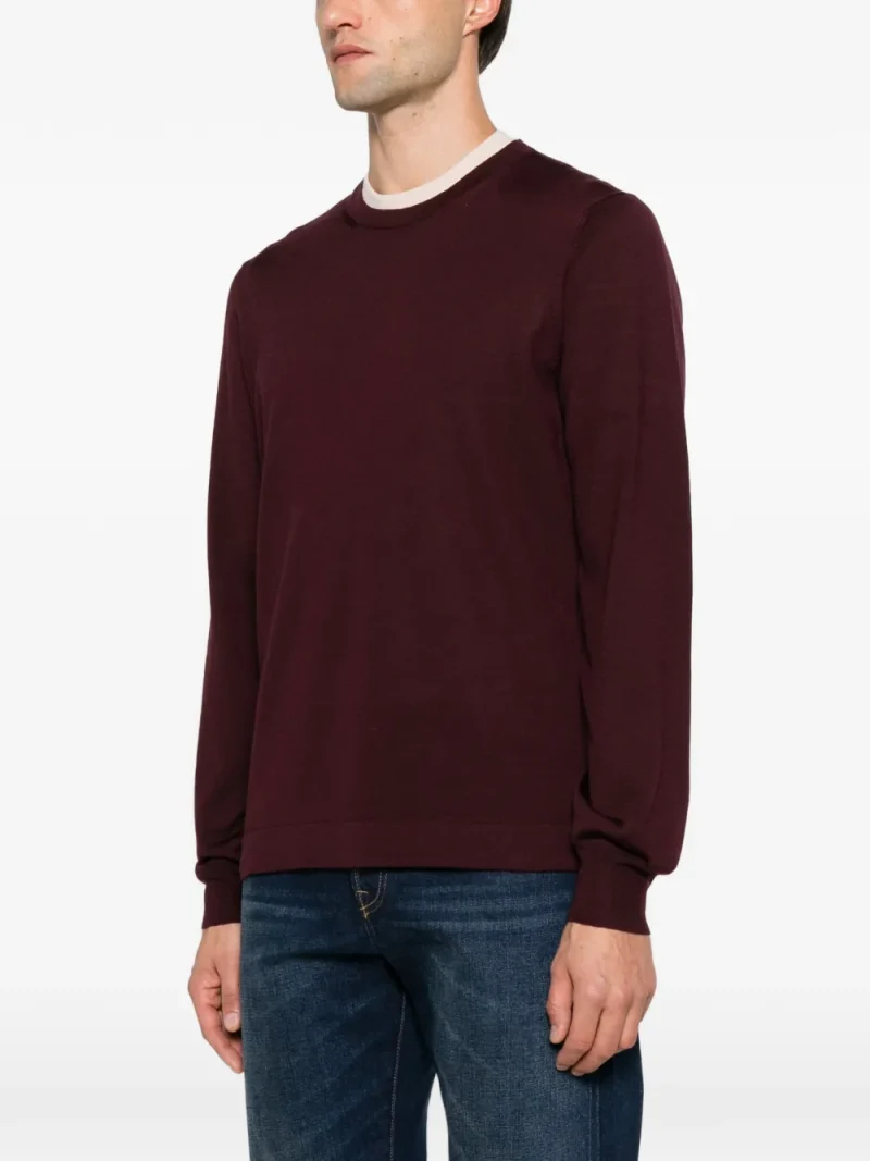 Pulover Gran Sasso Crew-Neck Wool visiniu - imagine 3