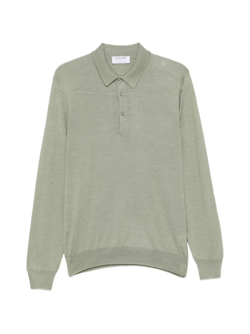 Pulover Gran Sasso Long-Sleeve Polo khaki