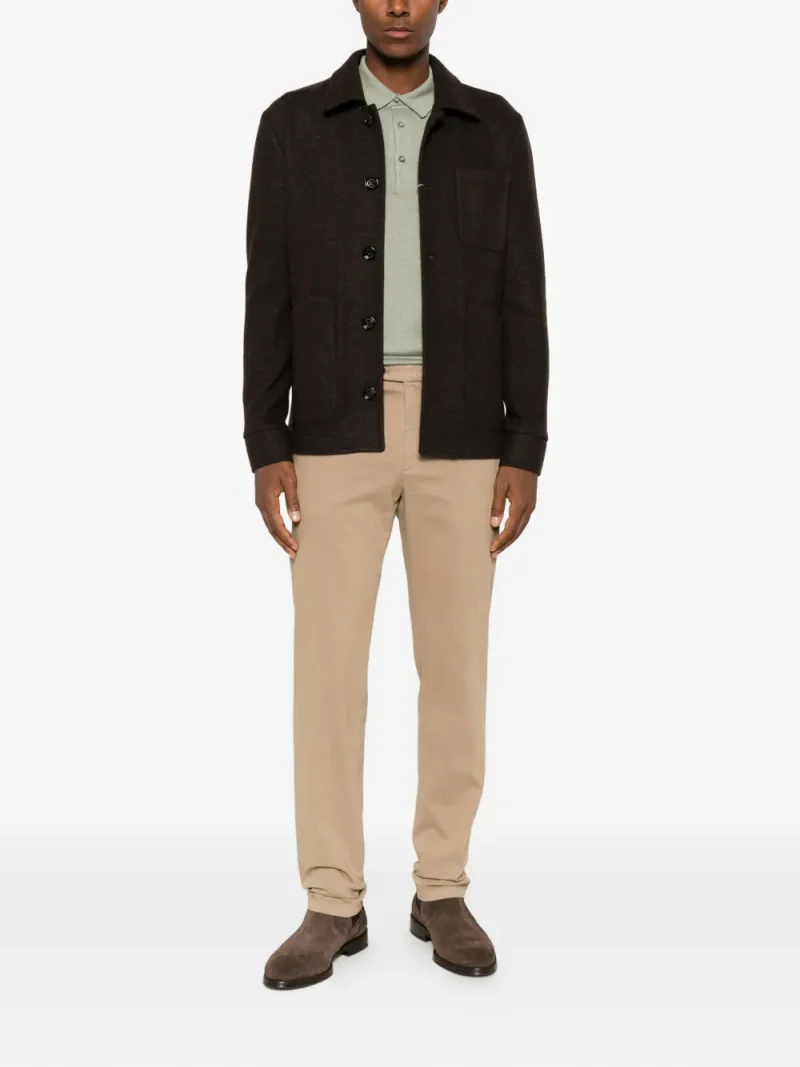 Pulover Gran Sasso Long-Sleeve Polo khaki - imagine 4