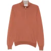 Pulover Gran Sasso Quarter-Zip Knitted portocaliu