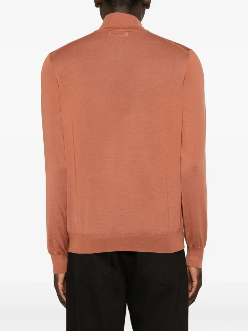 Alternative view of Pulover Gran Sasso Quarter-Zip Knitted portocaliu