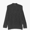 Pulover Lorenta Antoniazzi sequin-embellished side-slit