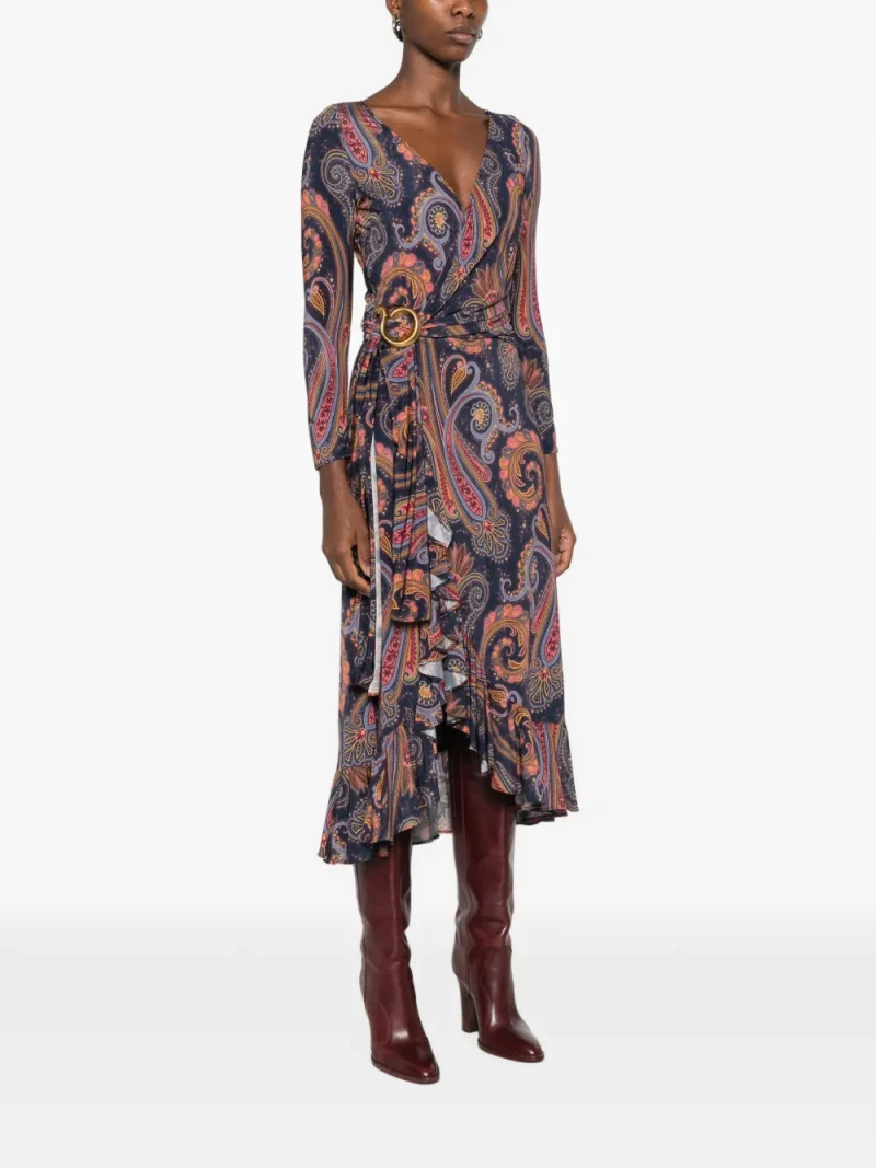 Rochie ETRO Paisley-Print Ruffled multicolor - imagine 3