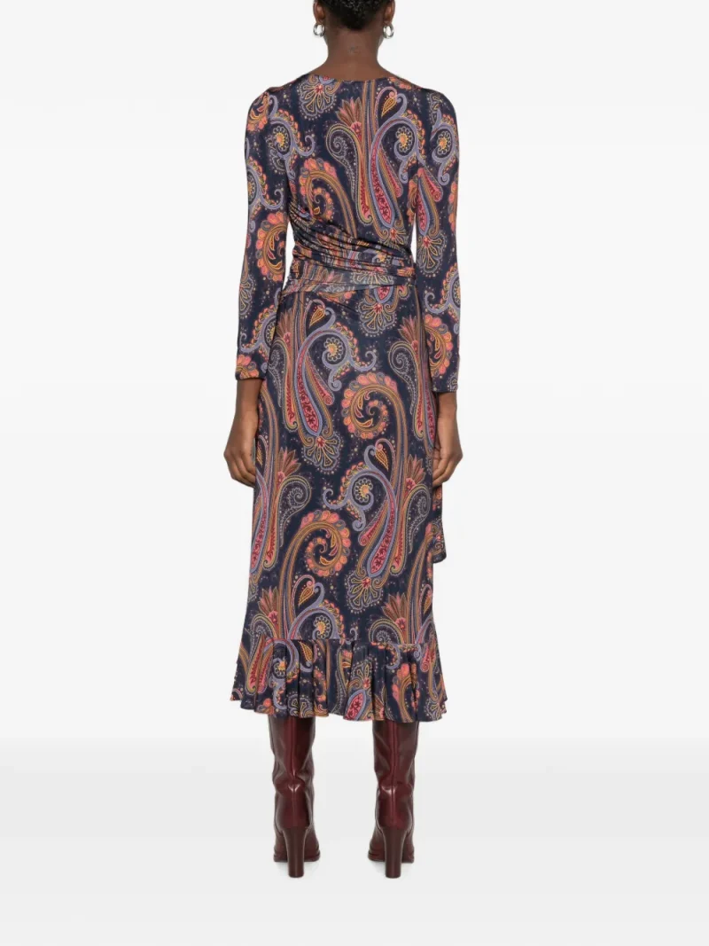 Alternative view of Rochie ETRO Paisley-Print Ruffled multicolor