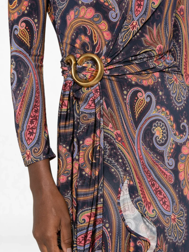 Rochie ETRO Paisley-Print Ruffled multicolor - imagine 5