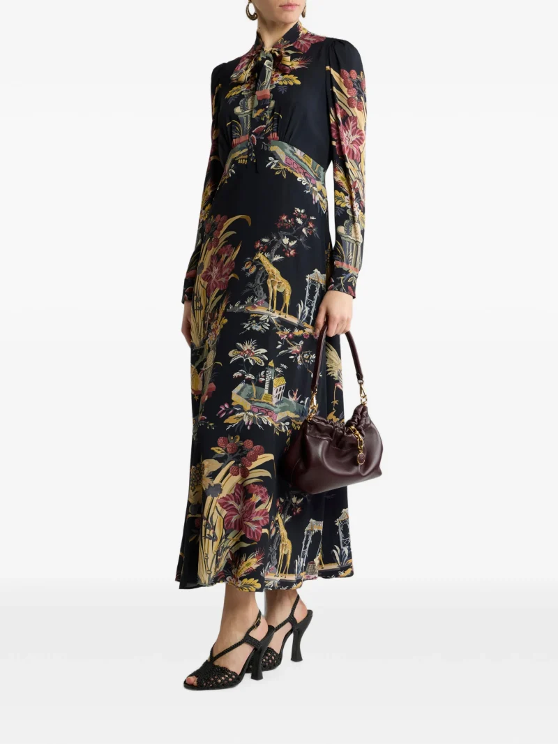 Rochie maxi Etro Silk Printed multicolor - imagine 3
