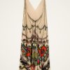 Rochie maxi La Double J Plume Placee in Techno Tulle ecru