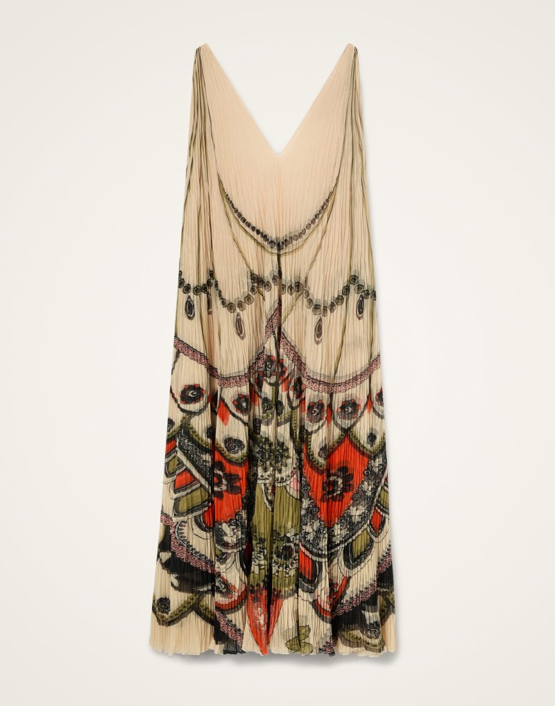 Rochie maxi La Double J Plume Placee in Techno Tulle ecru