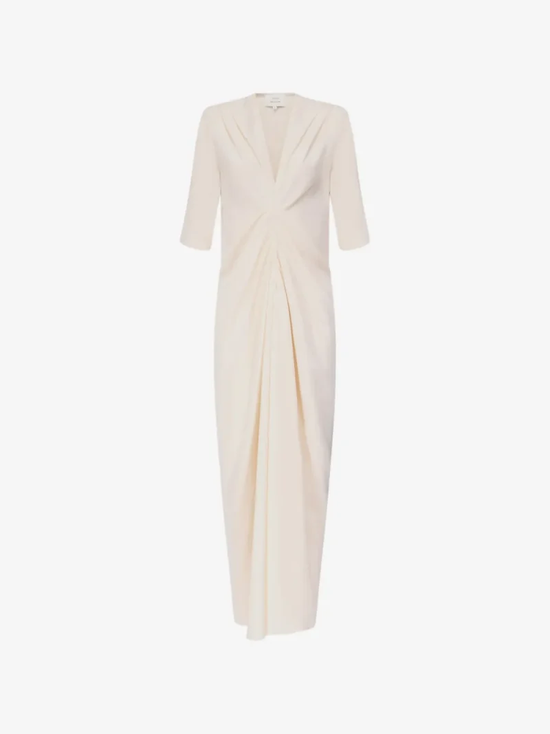 Rochie maxi LouLou de Saison Willa Gathered ecru