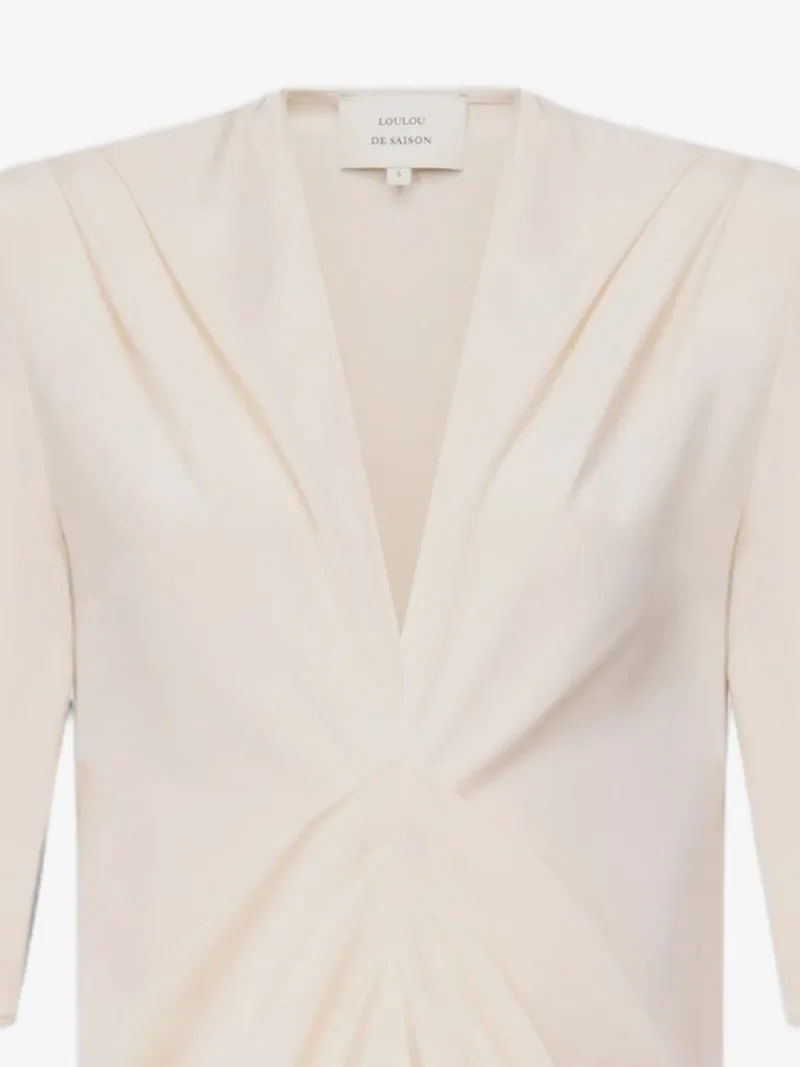 Rochie maxi LouLou de Saison Willa Gathered ecru - imagine 6