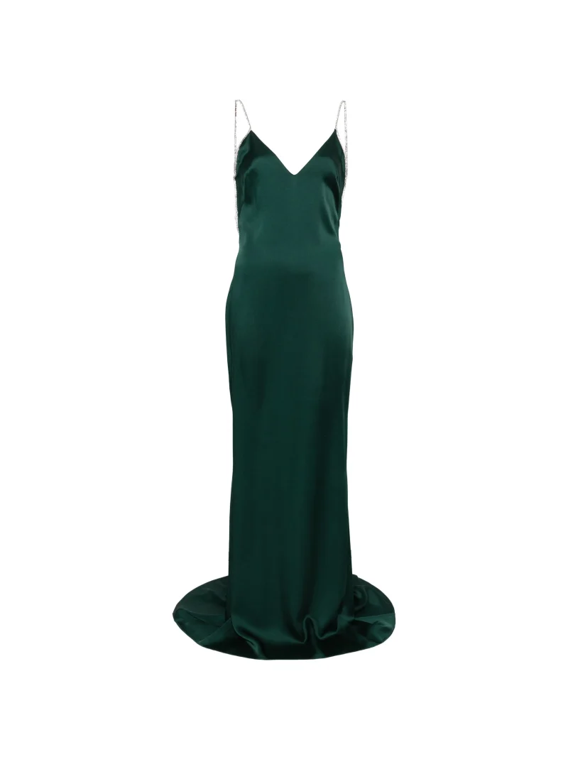 Rochie maxi Tom Ford Crystal-Embellished Backless Gown verde