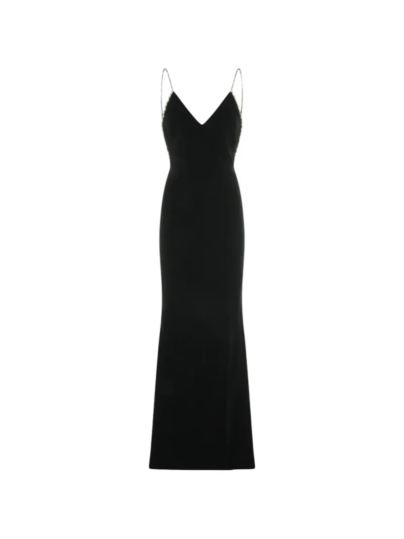 Rochie maxi Tom Ford Crystal-Embellished Backless negru