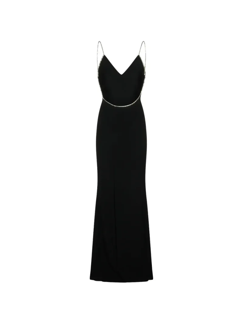 Alternative view of Rochie maxi Tom Ford Crystal-Embellished Backless negru