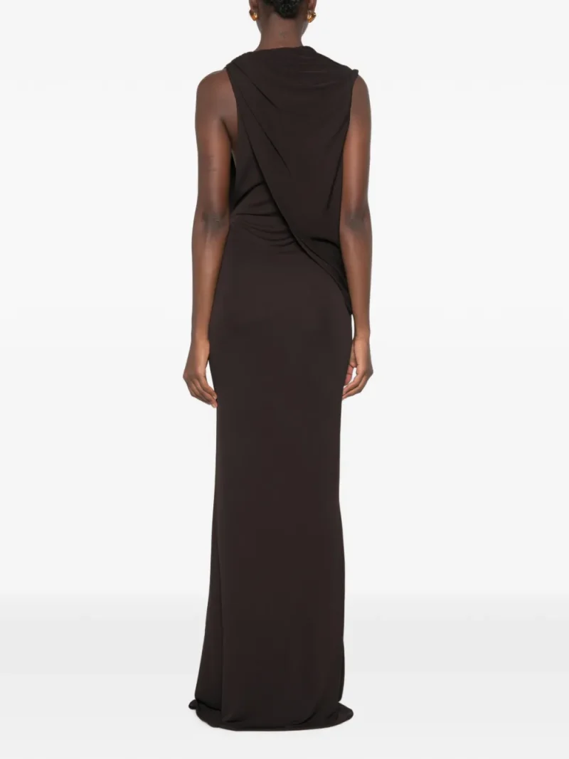 Alternative view of Rochie maxi Tom Ford Draped Neck maro