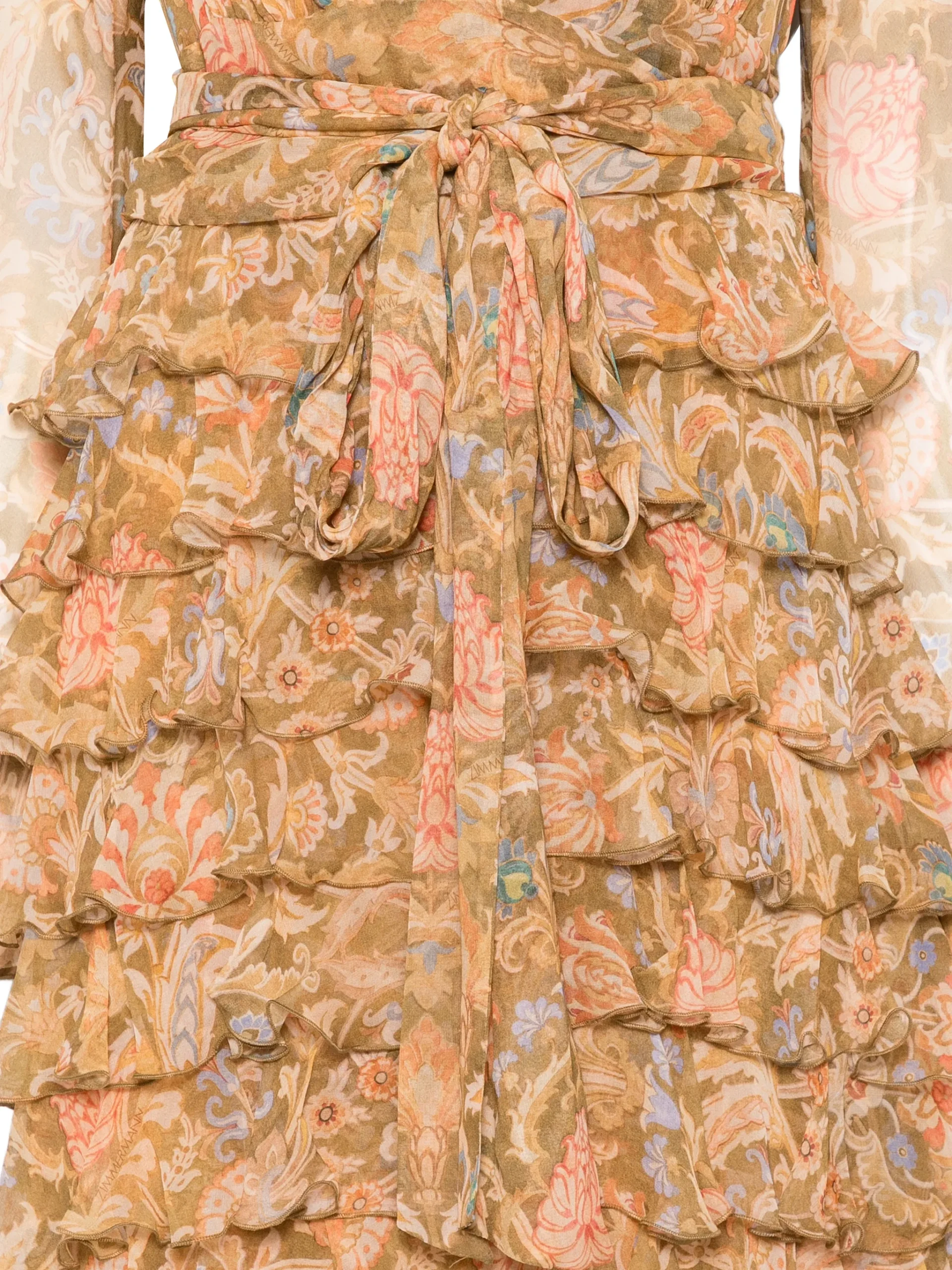 Rochie maxi Zimmermann Ruffled Floral-Print multicolor - imagine 3