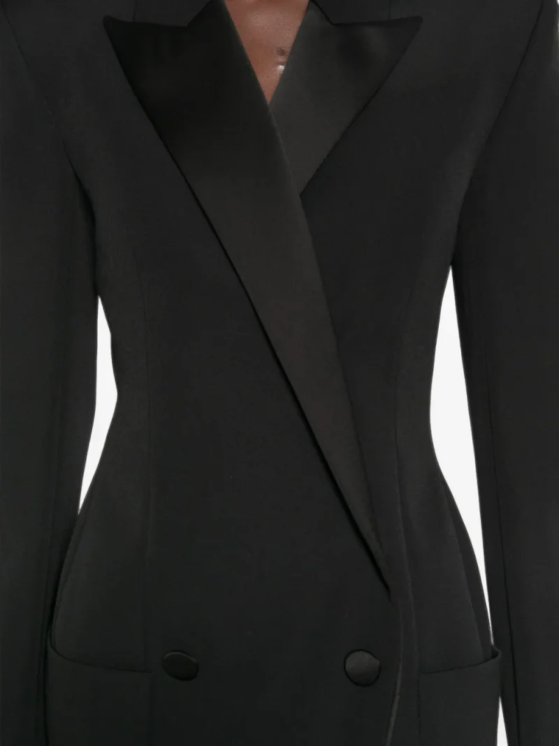 Rochie midi Balmain Double-Breasted negru - imagine 5