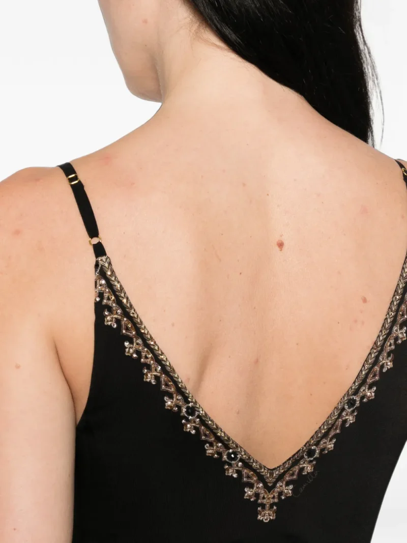 Rochie midi Camilla Leopard Libertine Embellished negru - imagine 5