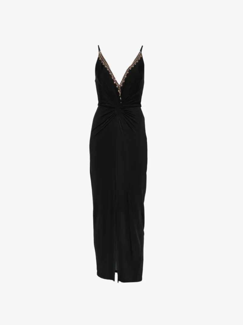 Rochie midi Camilla Leopard Libertine Embellished negru