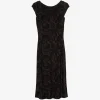 Rochie midi ETRO Paisley-Patterned Devore negru