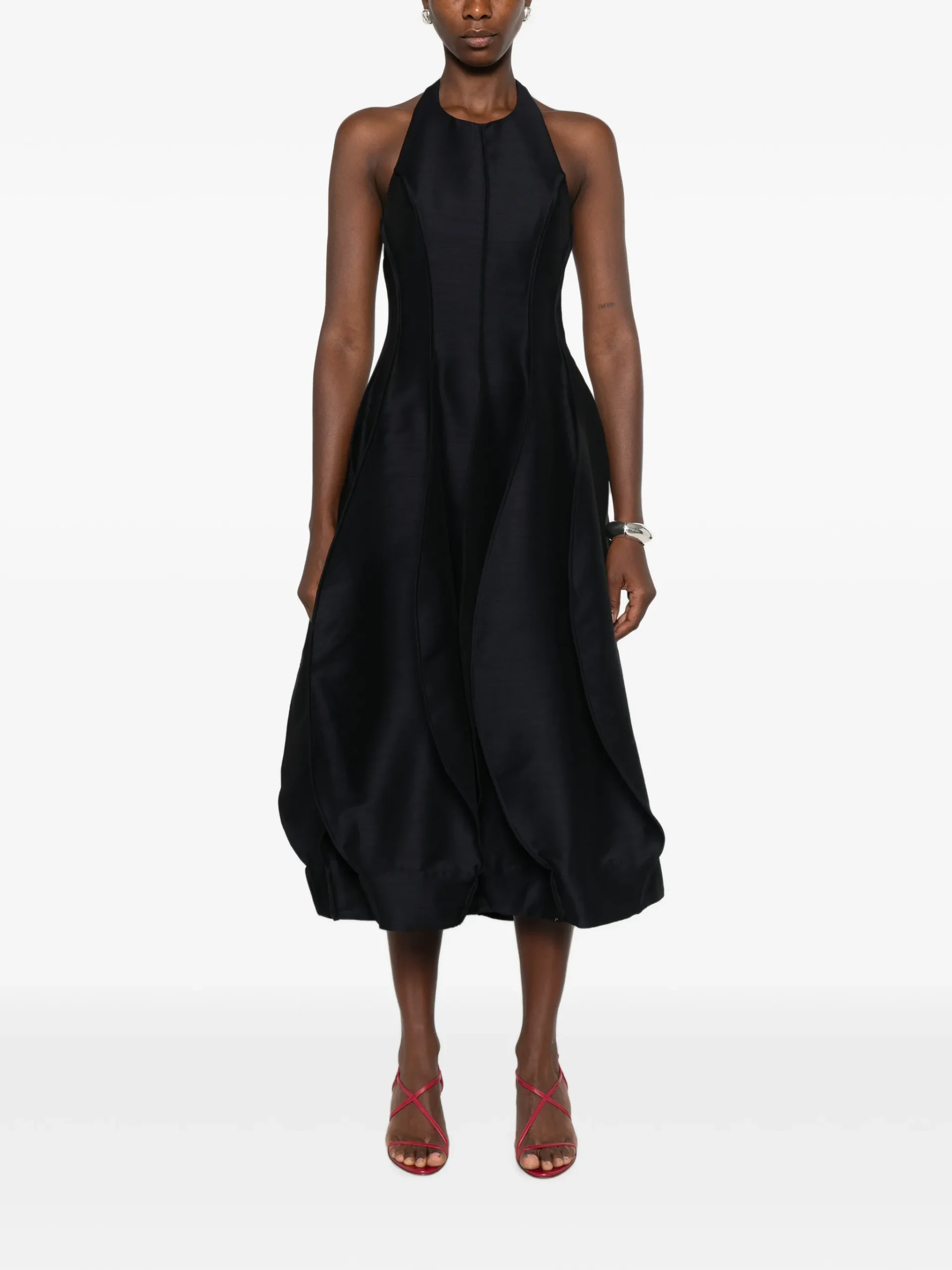 Rochie midi Rohe Open Back Tulip bleumarin - imagine 4