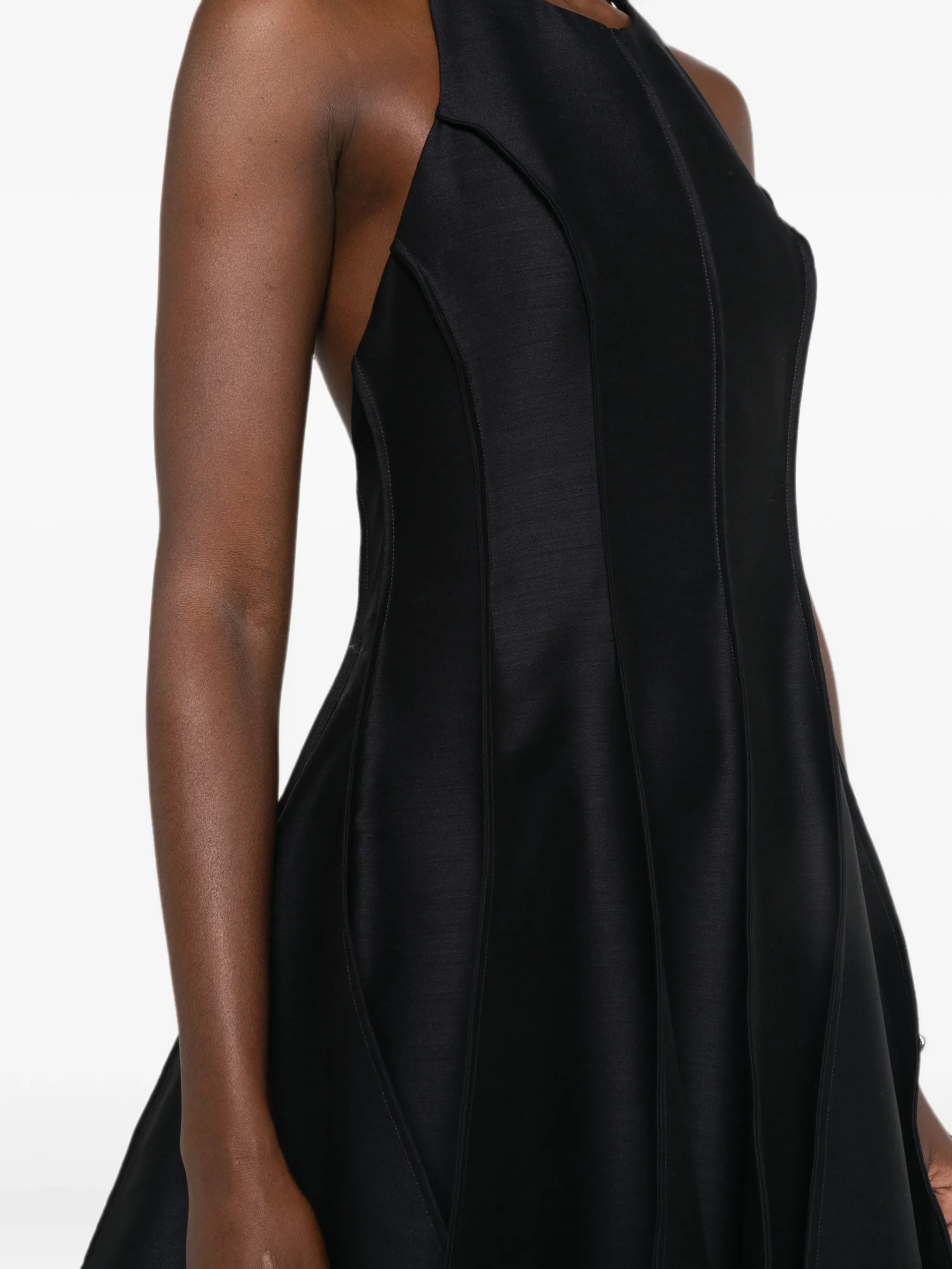 Rochie midi Rohe Open Back Tulip bleumarin - imagine 5