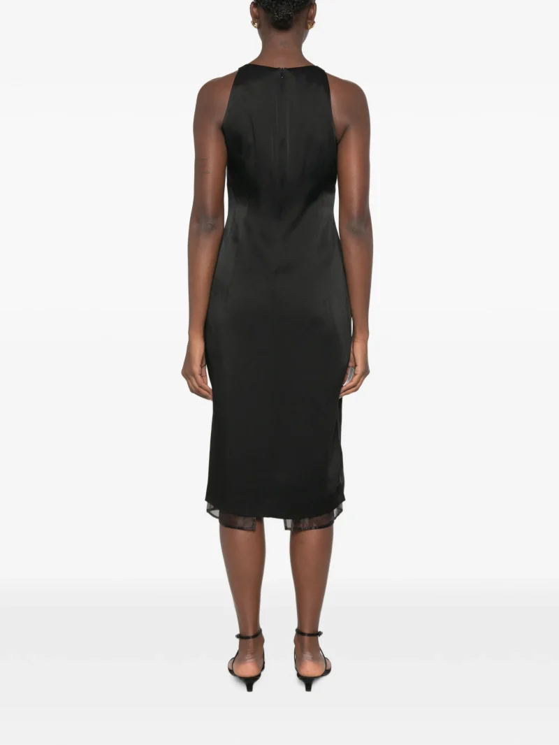 Alternative view of Rochie midi Rohe Twist-Detail Ssleeveless negru