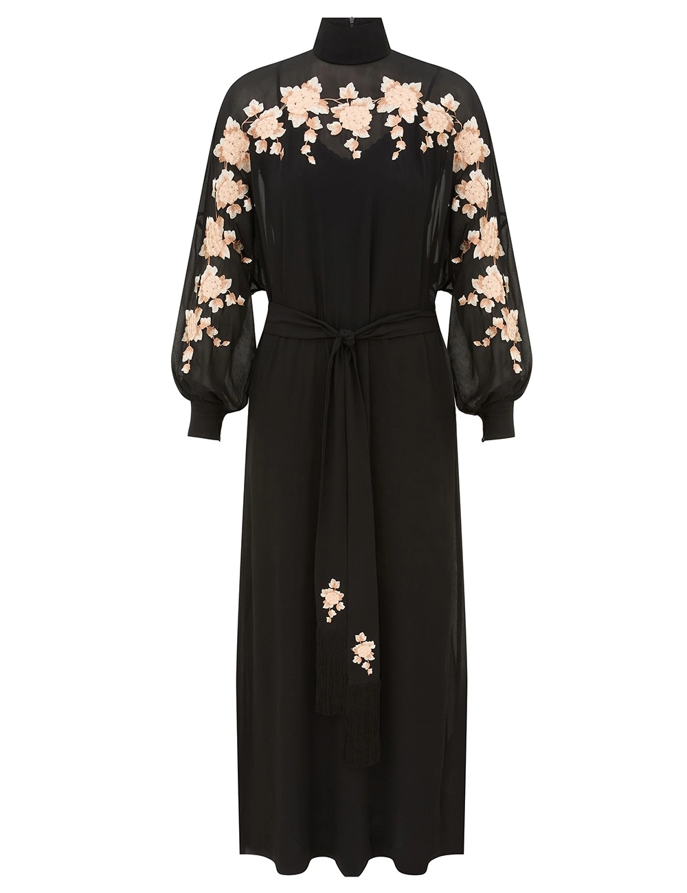 Rochie midi Zimmermann Valiant Embroidered Sheat negru