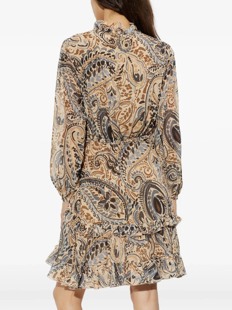 Alternative view of Rochie mini ETRO Paisley-Print Ruffled bej