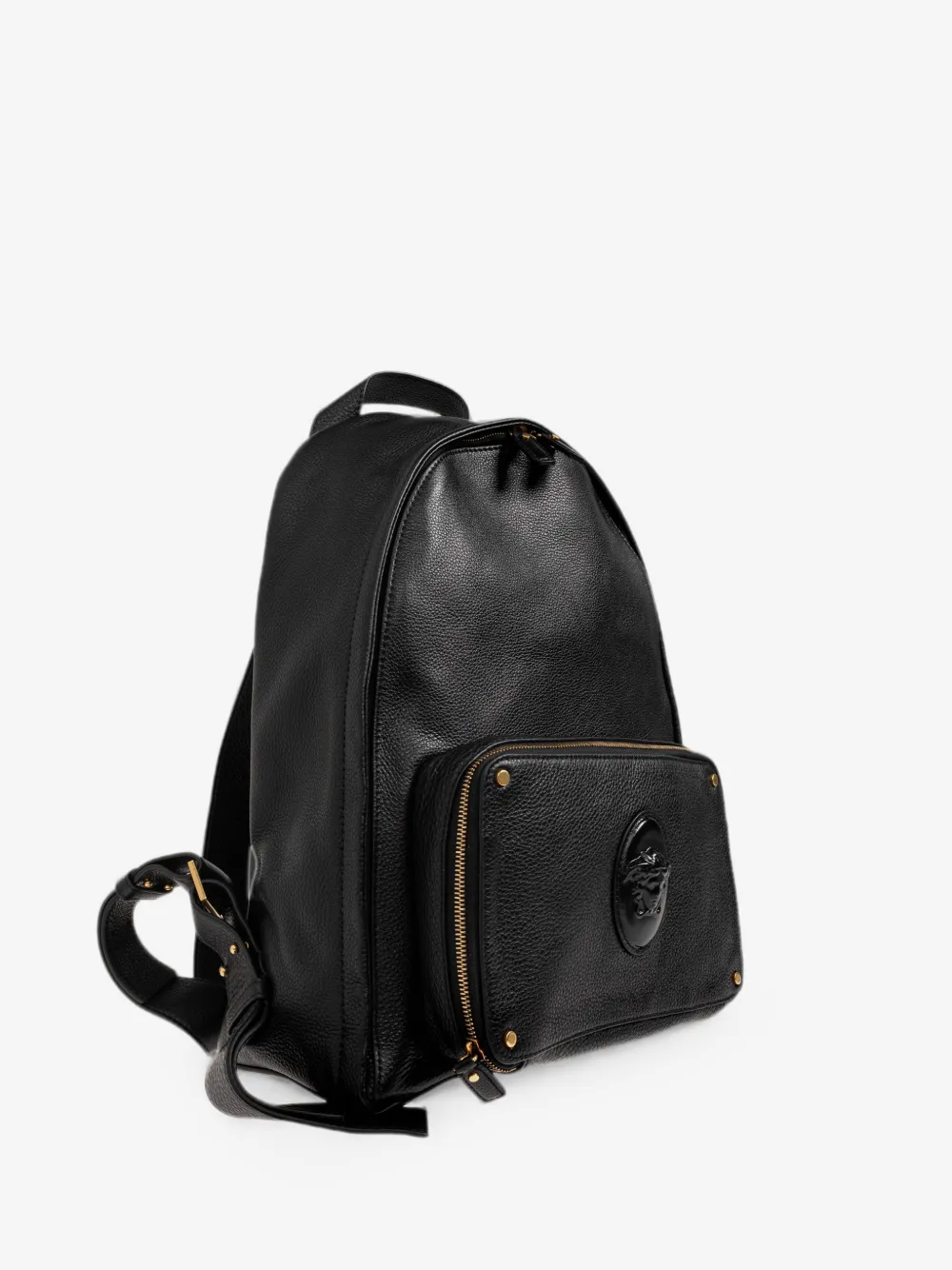 Rucsac Versace Lou Leather Backpack negru - imagine 5