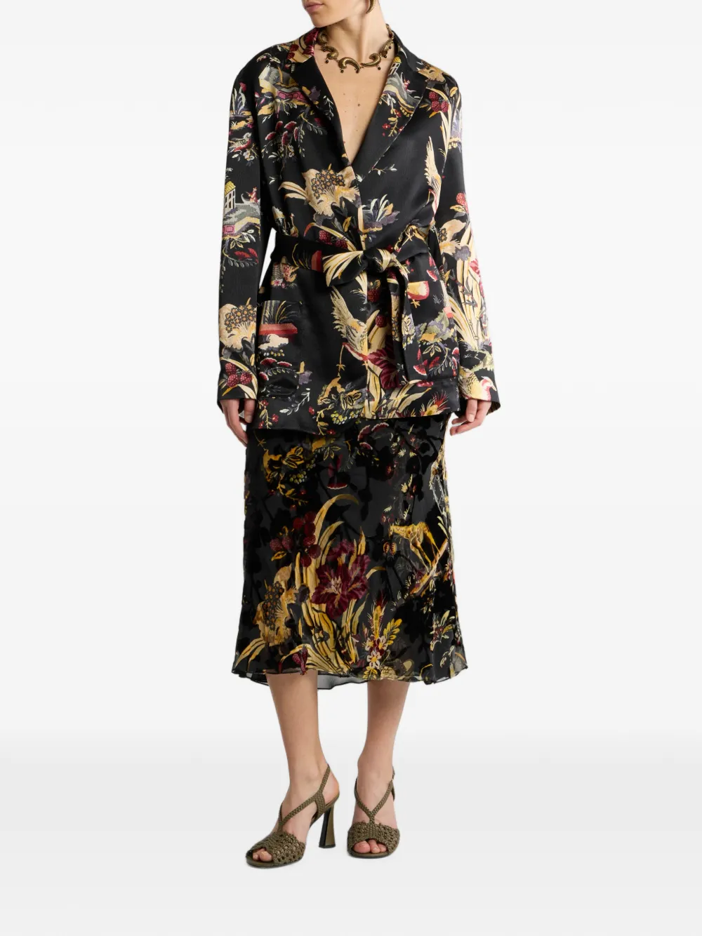 Sacou ETRO Envers Satin multicolor - imagine 3