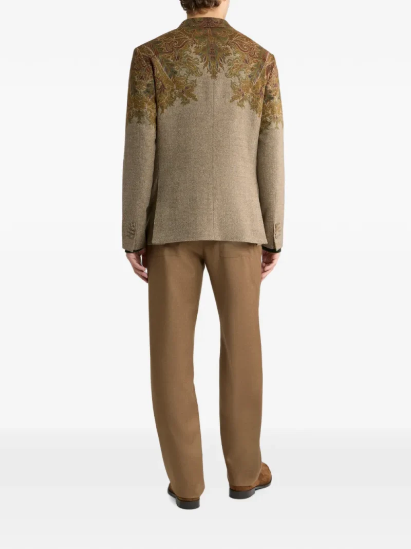 Alternative view of Sacou ETRO Single-Breasted Wool-Blend bej