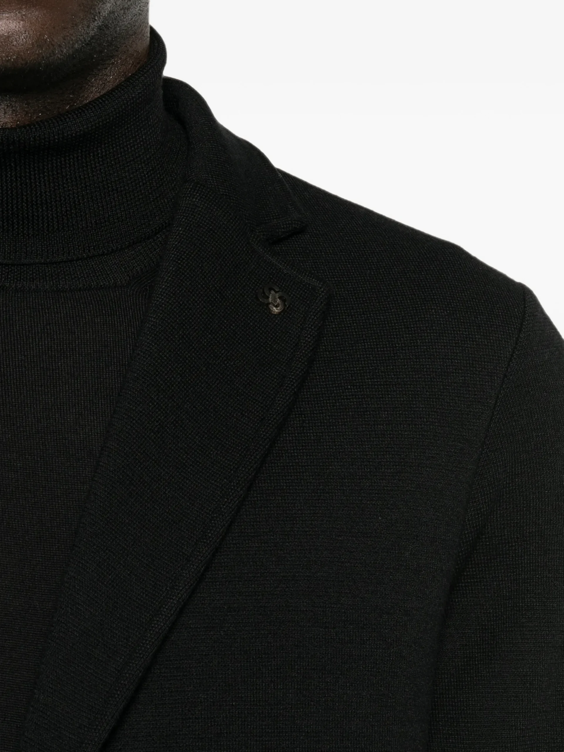 Sacou Gran Sasso Single-breasted negru - imagine 5