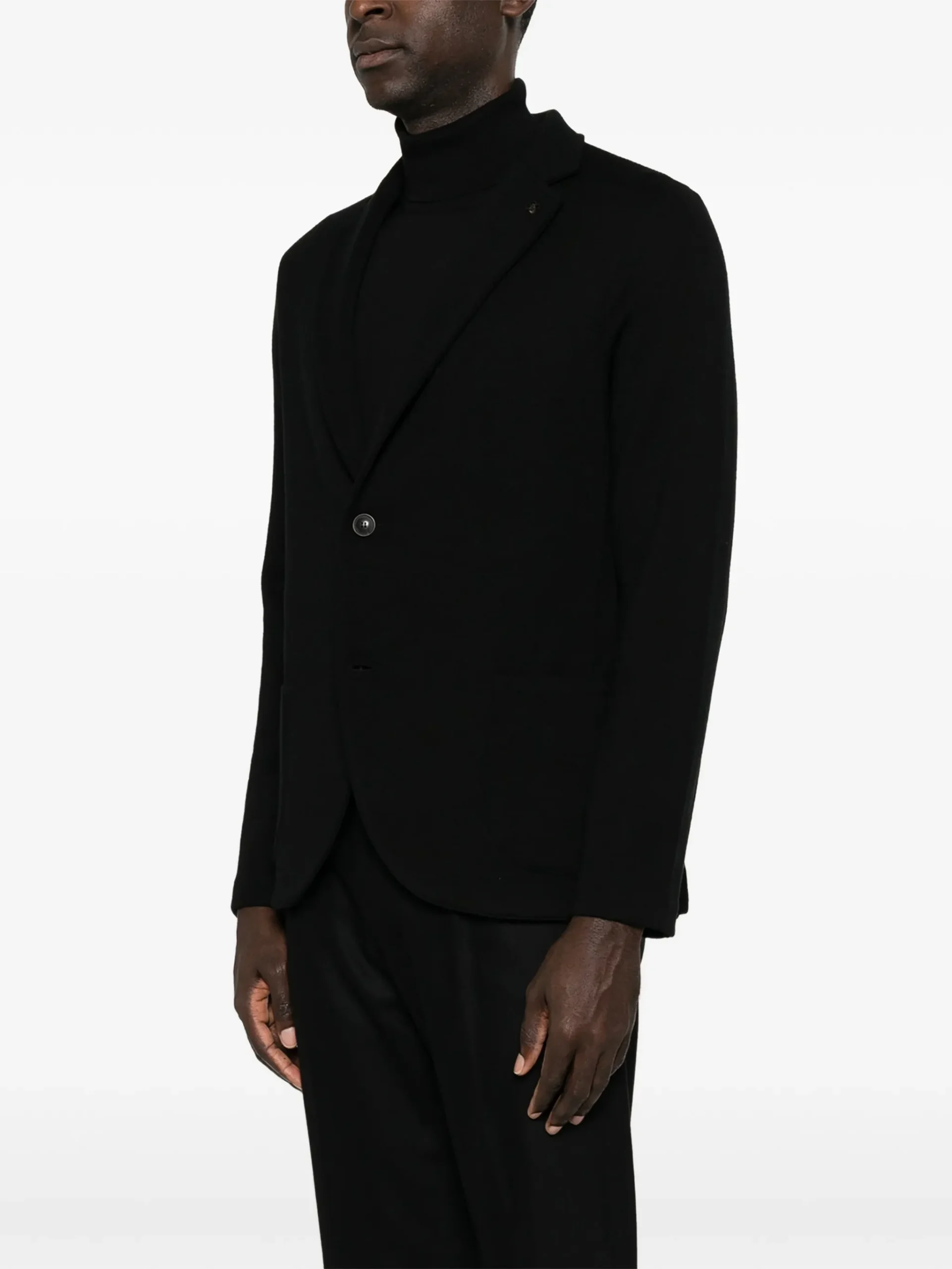Sacou Gran Sasso Single-breasted negru - imagine 3