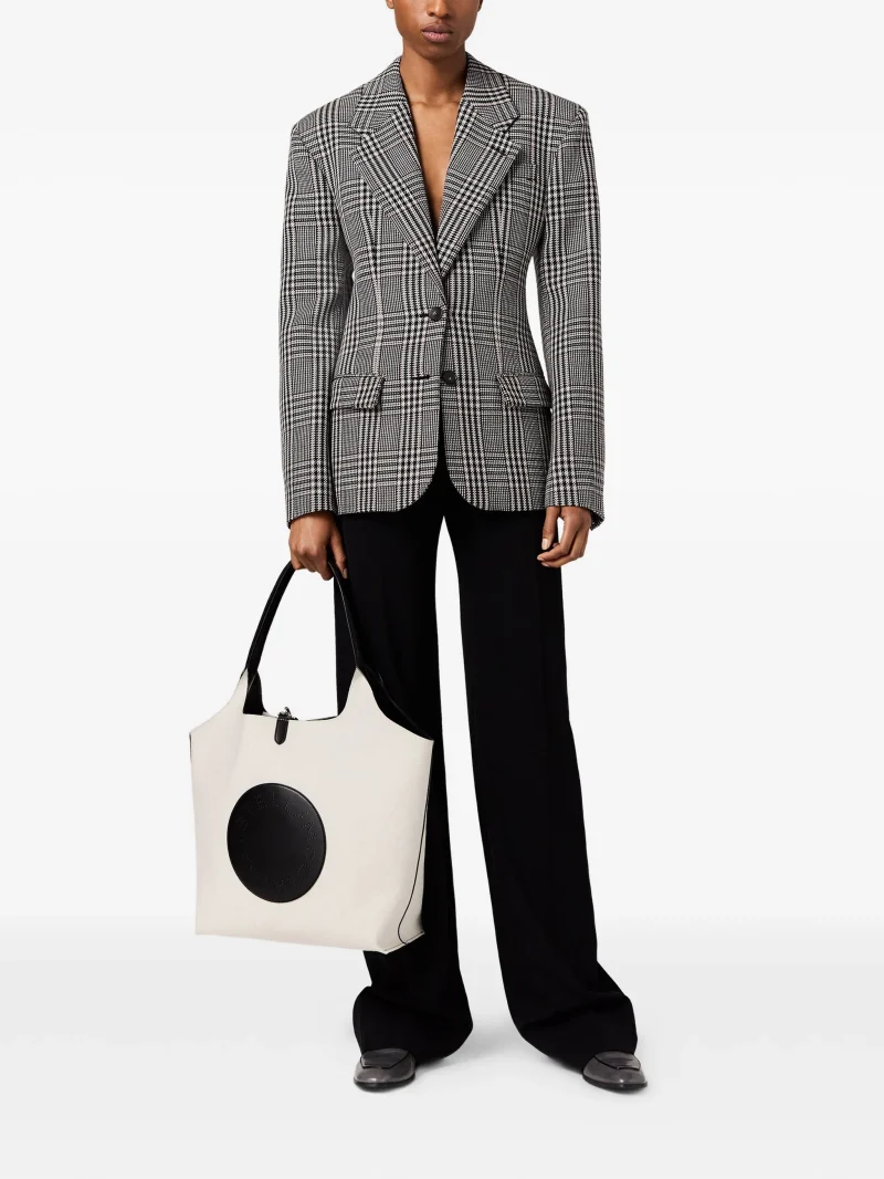Sacou Stella McCartney Prince of Wales-Check Wool gri - imagine 3
