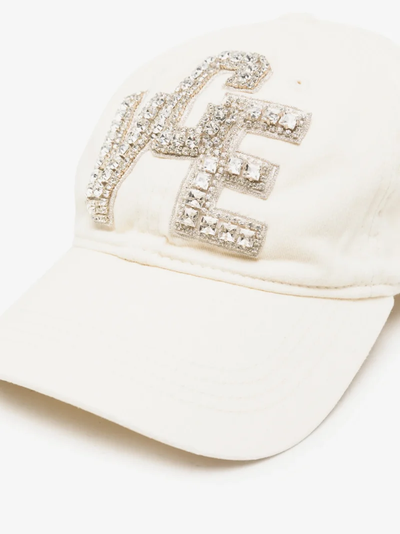 Sapca Golden Goose crystal-embellished logo-patch bej - imagine 3
