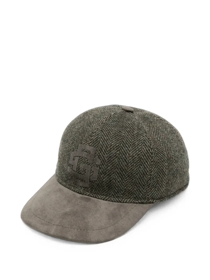 Sapca Gran Sasso Herringbone-Pattern Logo-Patch gri