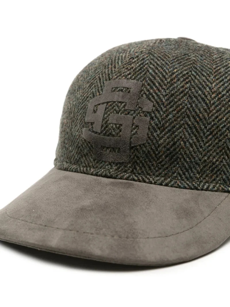 Sapca Gran Sasso Herringbone-Pattern Logo-Patch gri - imagine 3