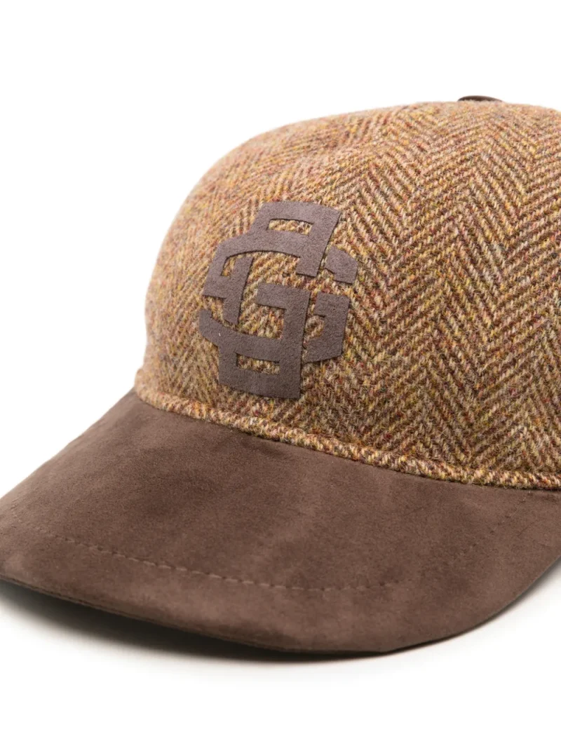 Sapca Gran Sasso Herringbone-Pattern Logo-Patch maro - imagine 3